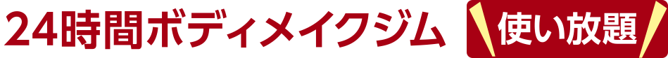 24時間ボディメイクジム使い放題